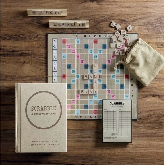 🃏 Scrabble Vintage Bookshelf Edition - Picture 3 of 6